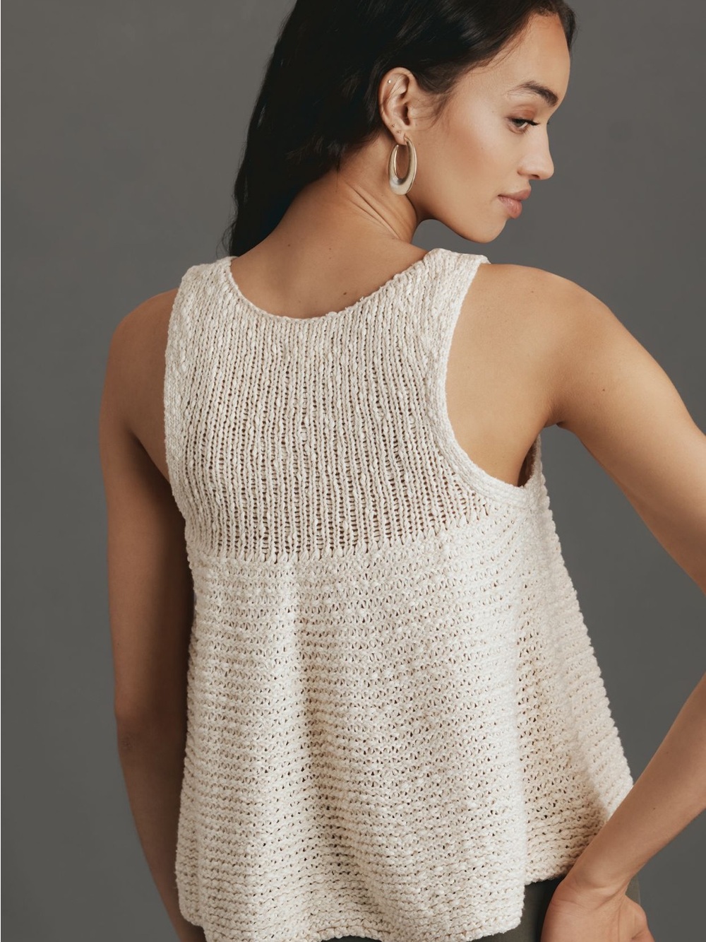 Pilcro Swing Sweater Tank Ivory